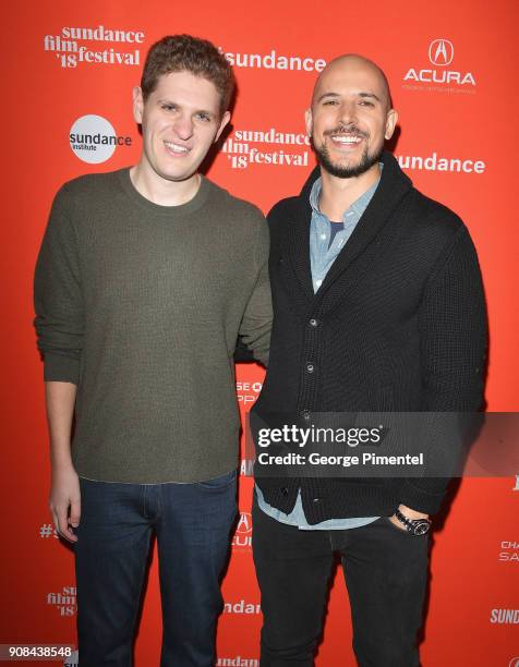 Screenwriter Mike Makowsky and producer Fred Berger attend the "I Think We're Alone Now" Premiere during the 2018 Sundance Film Festival at Eccles...