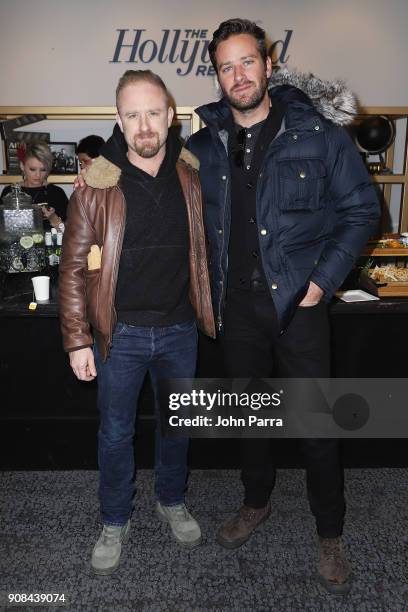 Ben Foster and Armie Hammer attend The Hollywood Reporter 2018 Sundance Studio At Sky Strada, Park City during the 2018 Sundance Film Festival on...