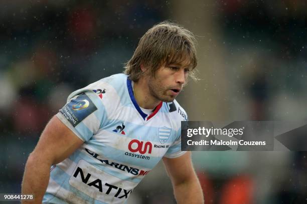 Dimitri Szarzewski of Racing 92 during the European Rugby Champions Cup match between Leicester Tigers and Racing 92 at Welford Road on January 21,...