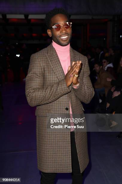 Tinie Tempah attends the Paul Smith Menswear Fall/Winter 2018-2019 show as part of Paris Fashion Week on January 21, 2018 in Paris, France.