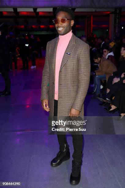 Tinie Tempah attends the Paul Smith Menswear Fall/Winter 2018-2019 show as part of Paris Fashion Week on January 21, 2018 in Paris, France.