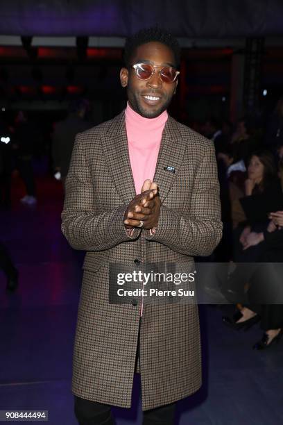 Tinie Tempah attends the Paul Smith Menswear Fall/Winter 2018-2019 show as part of Paris Fashion Week on January 21, 2018 in Paris, France.