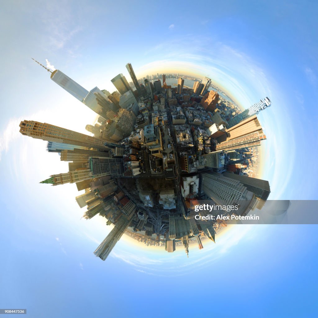 Antena panorámica 360 grados de Manhattan