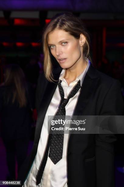 Malgosia Bela attends the Paul Smith Menswear Fall/Winter 2018-2019 show as part of Paris Fashion Week on January 21, 2018 in Paris, France.