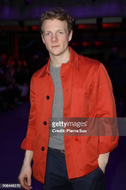 Patrick Gibson attends the Paul Smith Menswear Fall/Winter 2018-2019 show as part of Paris Fashion Week on January 21, 2018 in Paris, France.