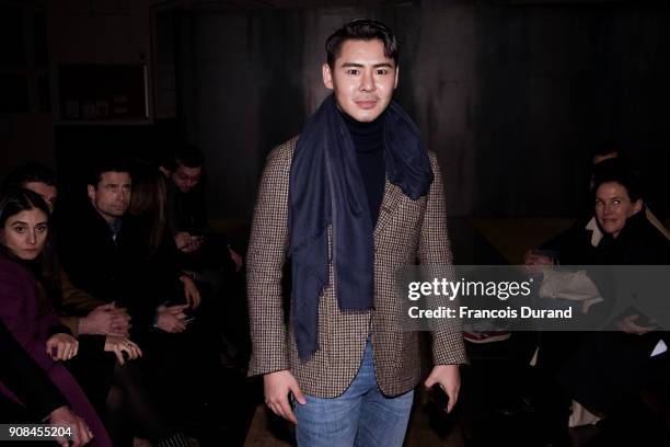 Alston Chao Chong attends the Dunhill London Menswear Fall/Winter 2018-2019 show as part of Paris Fashion Week on January 21, 2018 in Paris, France.