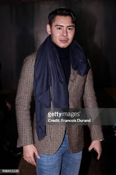 Alston Chao Chong attends the Dunhill London Menswear Fall/Winter 2018-2019 show as part of Paris Fashion Week on January 21, 2018 in Paris, France.