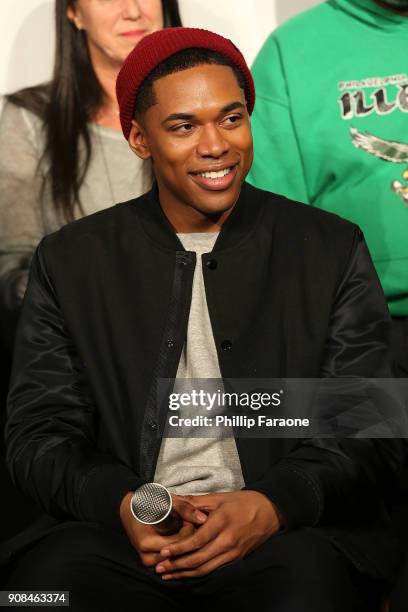 Kelvin Harrison Jr. And the cast of Monster participated in a live Q&A hosted by Stella Artois and Deadline.com at Cafe Artois during the Sundance...