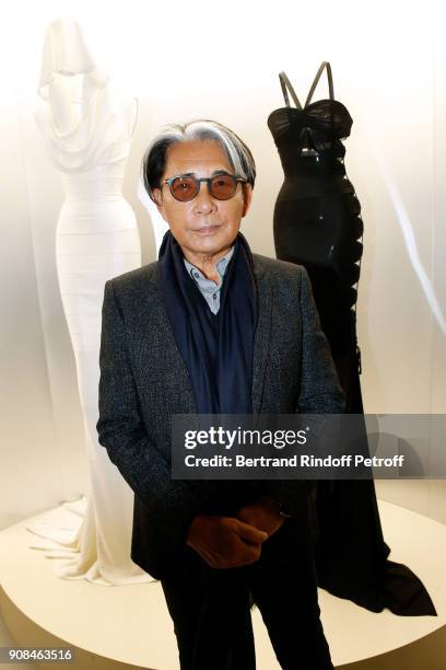 Stylist Kenzo Takada attends the "Azzedine Alaia : Je Suis Couturier" Exhibition as part of Paris Fashion Week. Held at "Azzedine Alaia Gallery" on...