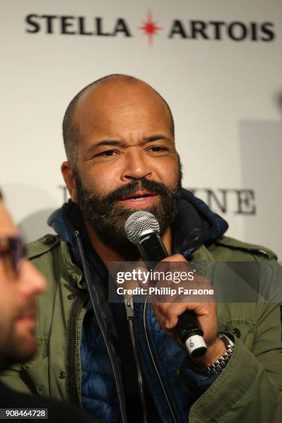 Jeffrey Wright and the cast of Monster participated in a live Q&A hosted by Stella Artois and Deadline.com at Cafe Artois during the Sundance Film...