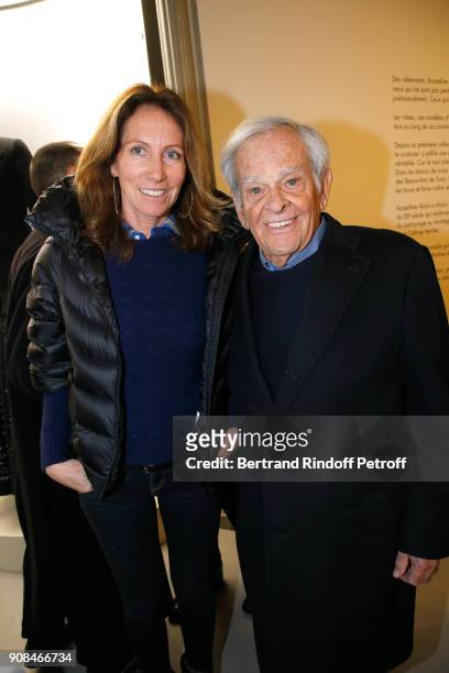 Claude Perdriel and his wife Benedicte Sourieau attend the "Azzedine Alaia : Je Suis Couturier" Exhibition as part of Paris Fashion Week. Held at...