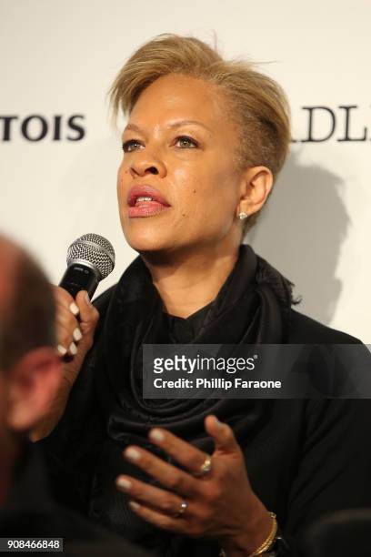 Tonya Lewis Lee and the cast of Monster participated in a live Q&A hosted by Stella Artois and Deadline.com at Cafe Artois during the Sundance Film...