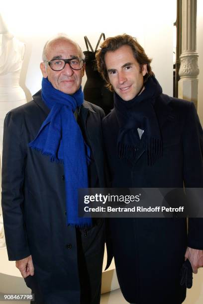 Didier Krzentowski and Pierre Pelegry attend the "Azzedine Alaia : Je Suis Couturier" Exhibition as part of Paris Fashion Week. Held at "Azzedine...