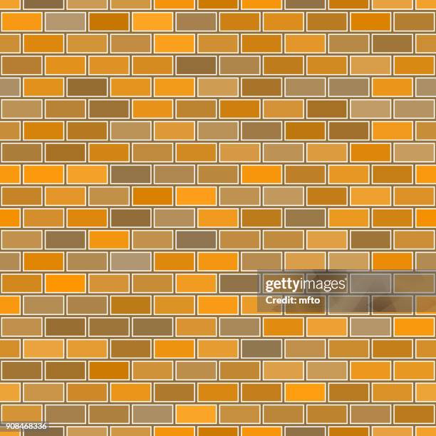 seamless brick pattern - red stone surface stock illustrations