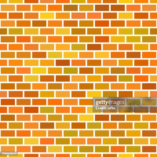 seamless brick pattern - yellow brick road stock illustrations