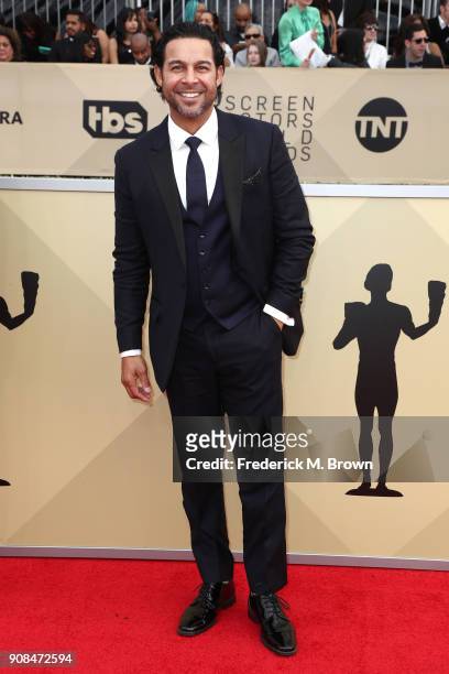 Actor Jon Huertas attends the 24th Annual Screen Actors Guild Awards at The Shrine Auditorium on January 21, 2018 in Los Angeles, California....
