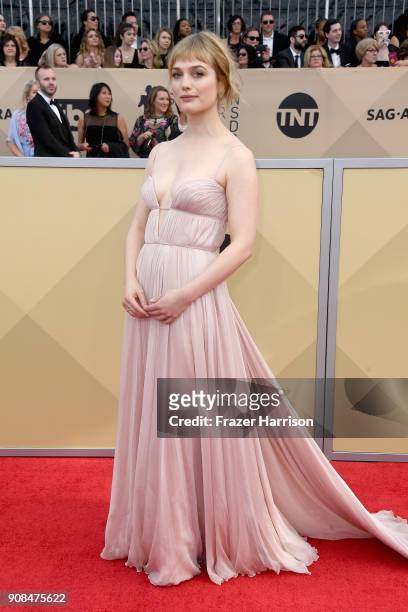 Actor Alison Sudol attends the 24th Annual Screen Actors Guild Awards at The Shrine Auditorium on January 21, 2018 in Los Angeles, California.