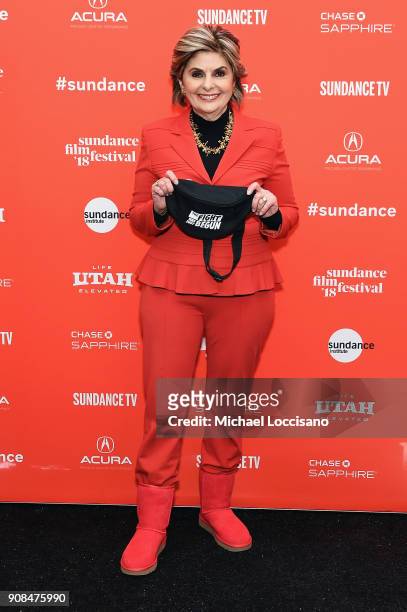 Attorney Gloria Allred attends the "Seeing Allred" Premiere during the 2018 Sundance Film Festival at The Marc Theatre on January 21, 2018 in Park...