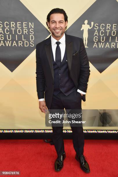 Actor Jon Huertas attends the 24th Annual Screen Actors Guild Awards at The Shrine Auditorium on January 21, 2018 in Los Angeles, California.