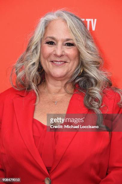 Writer/ producer Marta Kauffman attends the "Seeing Allred" Premiere during the 2018 Sundance Film Festival at The Marc Theatre on January 21, 2018...