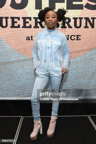 Actor Nana Ghana attends Outfest Queer Brunch at Sundance Presented By DIRECTV NOW and AT&T Hello Lab during the 2018 Sundance Film Festival at Grub...