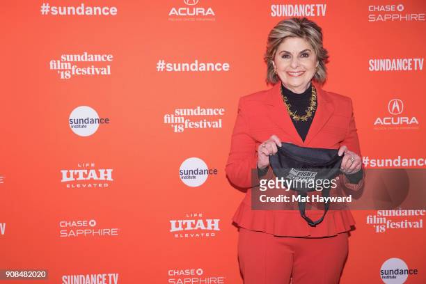 Lawyer Gloria Allred attends the 2018 Sundance Film Festival Premiere of Netflix's original documentary "Seeing Allred" at the MARC theatre on...