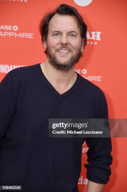 Actor Jay Huguley attends the "Seeing Allred" Premiere during the 2018 Sundance Film Festival at The Marc Theatre on January 21, 2018 in Park City,...