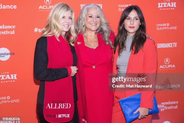 Producers Robbie Tollin, Hannah KS Canter and Marta Kauffman attend the 2018 Sundance Film Festival Premiere of Netflix's original documentary...