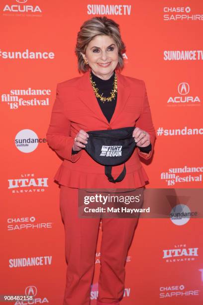 Lawyer Gloria Allred attends the 2018 Sundance Film Festival Premiere of Netflix's original documentary "Seeing Allred" at the MARC theatre on...