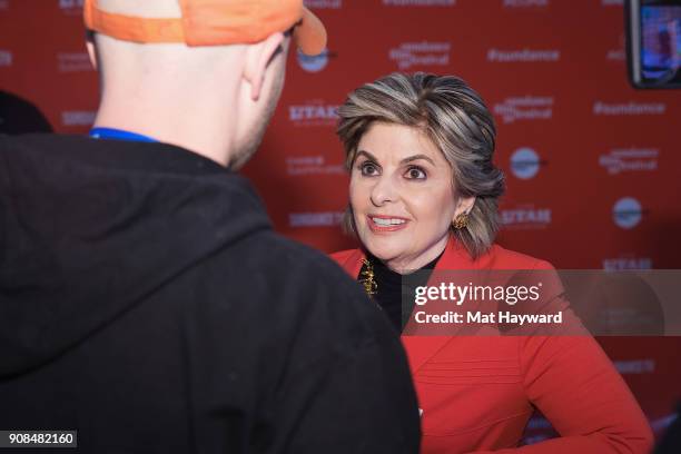 Lawyer Gloria Allred attends the 2018 Sundance Film Festival Premiere of Netflix's original documentary "Seeing Allred" at the MARC theatre on...