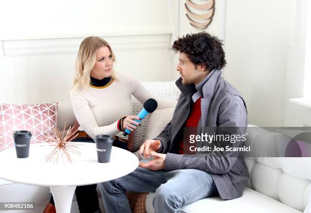 Carrie Keagan interviews Colin Morgan at the DIRECTV Lodge presented by AT&T during Sundance Film Festival 2018 on January 21, 2018 in Park City,...