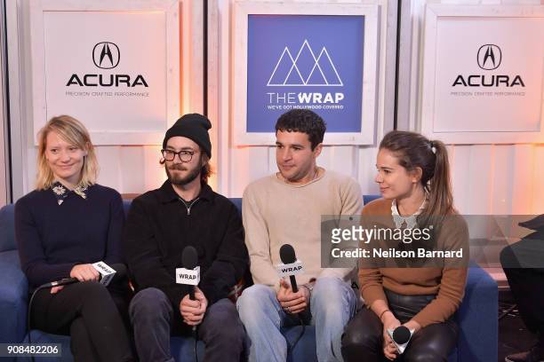 The cast of 'Piercing' attends the Acura Studio at Sundance Film Festival 2018 on January 21, 2018 in Park City, Utah.