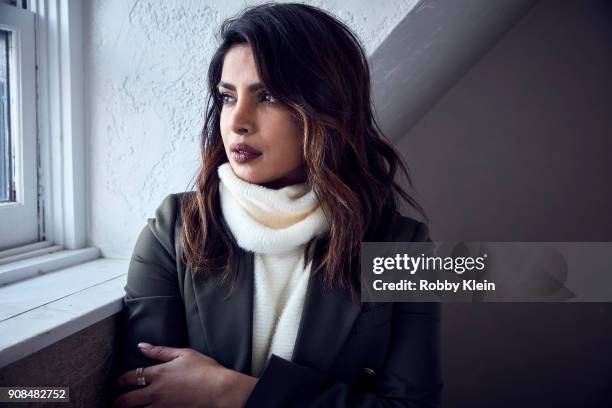 Priyanka Chopra from the film 'A Kid Like Jake' poses for a portrait in the YouTube x Getty Images Portrait Studio at 2018 Sundance Film Festival on...