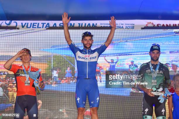 36th Tour of San Juan 2018 / Stage 1 Podium / Niccolo BONIFAZIO / Fernando GAVIRIA / Matteo PELUCCHI / Celebration / San Juan - Pocito / Vuelta A San...