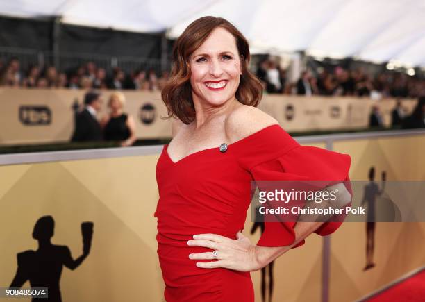Actor Molly Shannon attends the 24th Annual Screen Actors Guild Awards at The Shrine Auditorium on January 21, 2018 in Los Angeles, California....