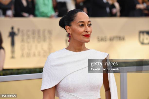 Actor Tracee Ellis Ross attends the 24th Annual Screen Actors Guild Awards at The Shrine Auditorium on January 21, 2018 in Los Angeles, California.