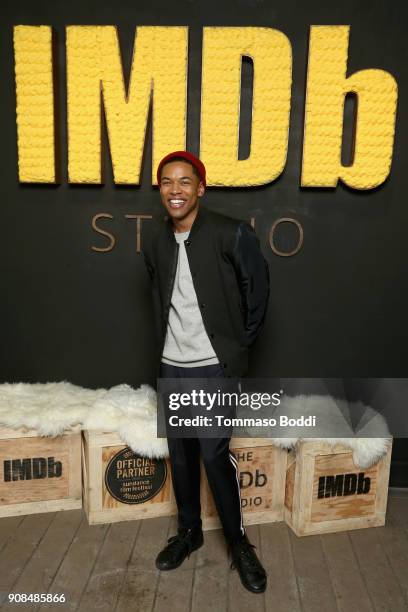 Actor Kelvin Harrison Jr. Of 'Monsters and Men' attends The IMDb Studio and The IMDb Show on Location at The Sundance Film Festival on January 21,...
