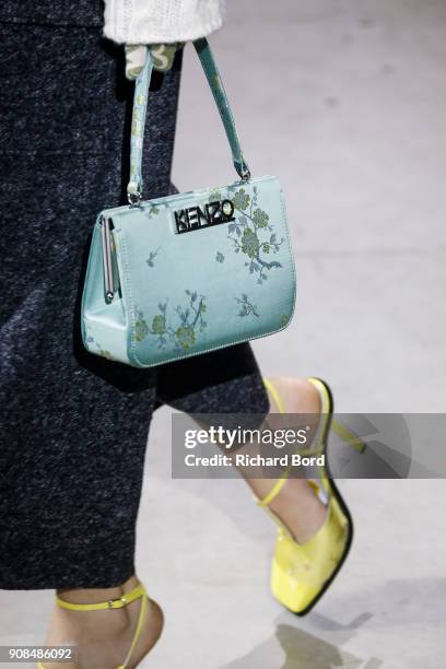 Model walks the runway during the Kenzo Menswear Fall/Winter 2018-2019 show as part of Paris Fashion Week on January 21, 2018 in Paris, France.