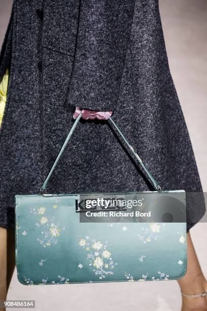 Model walks the runway during the Kenzo Menswear Fall/Winter 2018-2019 show as part of Paris Fashion Week on January 21, 2018 in Paris, France.