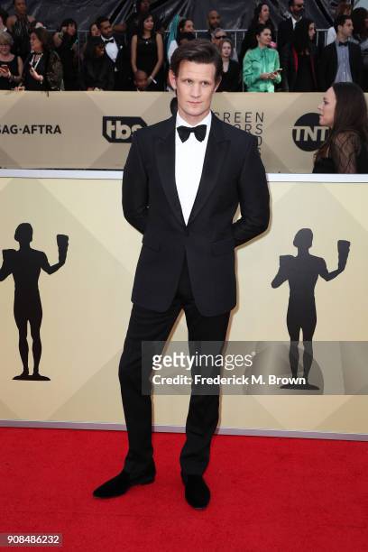 Actor Matt Smith attends the 24th Annual Screen Actors Guild Awards at The Shrine Auditorium on January 21, 2018 in Los Angeles, California. 27522_017