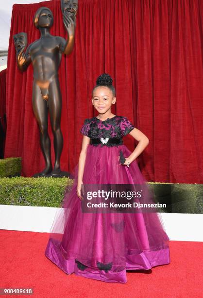 Actor Faithe Herman attends the 24th Annual Screen Actors Guild Awards at The Shrine Auditorium on January 21, 2018 in Los Angeles, California.