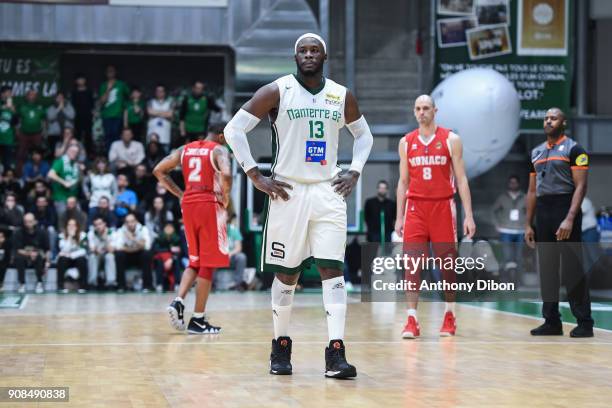 Johan PAssave Ducteil of Nanterre during the Pro A match between Nanterre 92 and Monaco on January 21, 2018 in Nanterre, France.