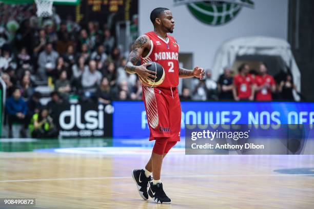 Cooper of Monaco during the Pro A match between Nanterre 92 and Monaco on January 21, 2018 in Nanterre, France.