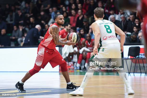 Cooper of Monaco during the Pro A match between Nanterre 92 and Monaco on January 21, 2018 in Nanterre, France.