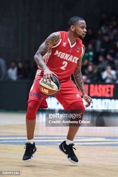 Cooper of Monaco during the Pro A match between Nanterre 92 and Monaco on January 21, 2018 in Nanterre, France.