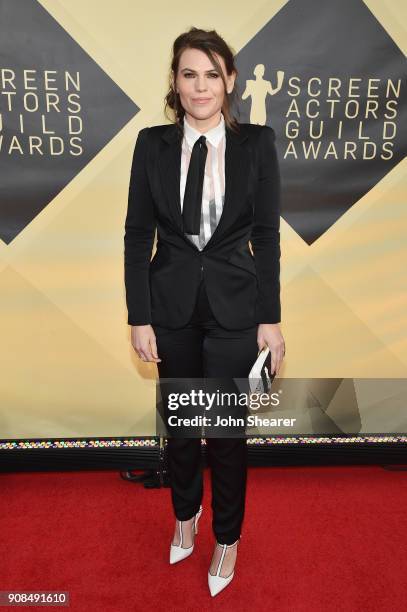 Actor Clea DuVall attends the 24th Annual Screen Actors Guild Awards at The Shrine Auditorium on January 21, 2018 in Los Angeles, California.