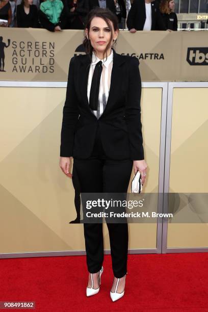 Actor Clea DuVall attends the 24th Annual Screen Actors Guild Awards at The Shrine Auditorium on January 21, 2018 in Los Angeles, California....