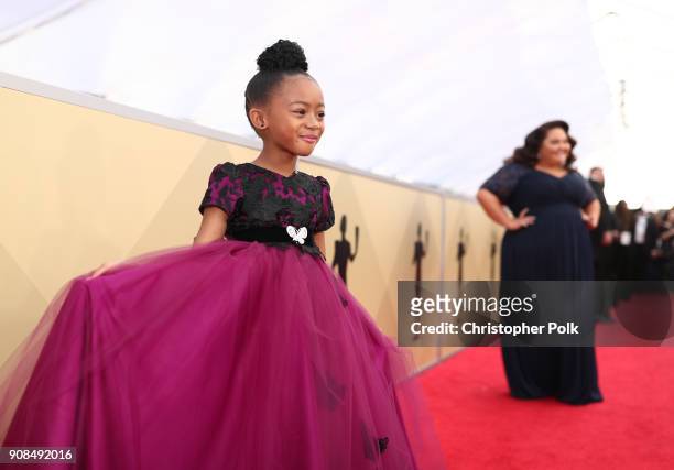 Actor Faithe Herman attends the 24th Annual Screen Actors Guild Awards at The Shrine Auditorium on January 21, 2018 in Los Angeles, California....