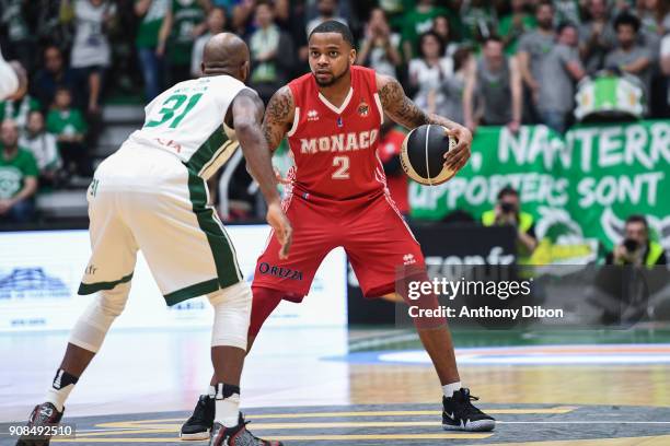 Cooper of Monaco during the Pro A match between Nanterre 92 and Monaco on January 21, 2018 in Nanterre, France.