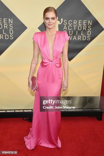 Actor Samara Weaving attends the 24th Annual Screen Actors Guild Awards at The Shrine Auditorium on January 21, 2018 in Los Angeles, California.